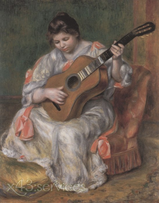Auguste Renoir - Frau spielt Gitarre